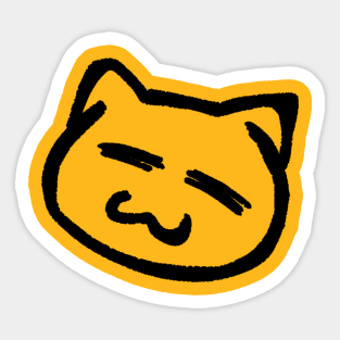 Cat smile, toddler artstyle Sticker